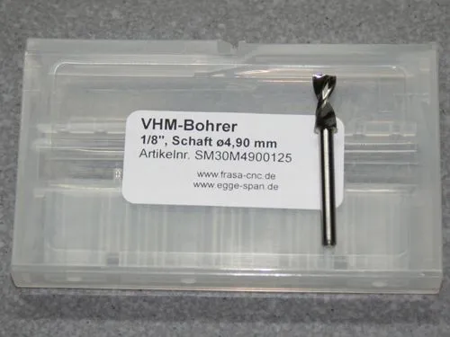 VHM-Bohrer mit 1/8 Schaft � 4.90mm