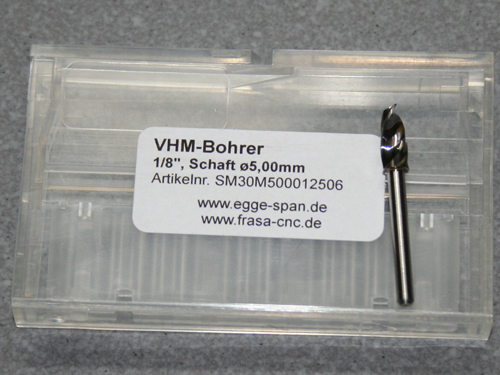 VHM-Bohrer mit 1/8 Schaft  5.00mm