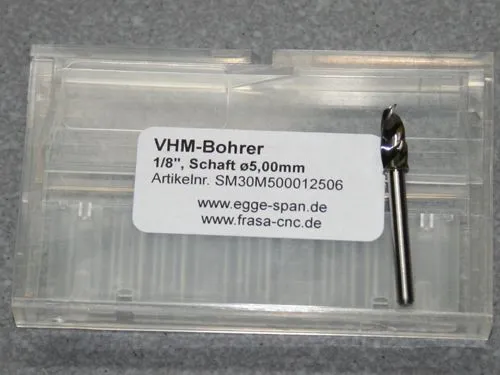 VHM-Bohrer mit 1/8 Schaft � 5.00mm