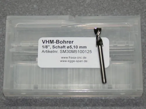 VHM-Bohrer mit 1/8 Schaft � 5.10mm