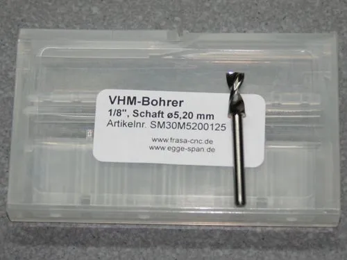 VHM-Bohrer mit 1/8 Schaft � 5.20mm