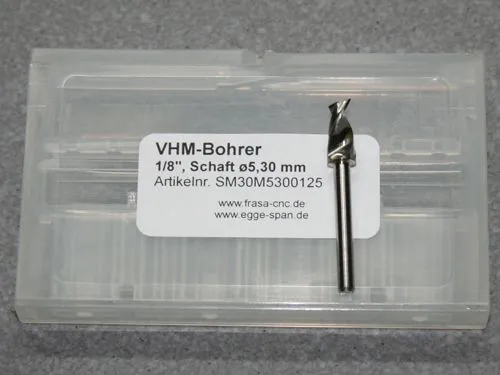 VHM-Bohrer mit 1/8 Schaft � 5.30mm