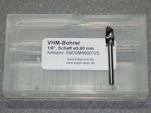 VHM-Bohrer mit 1/8 Schaft � 5.60mm