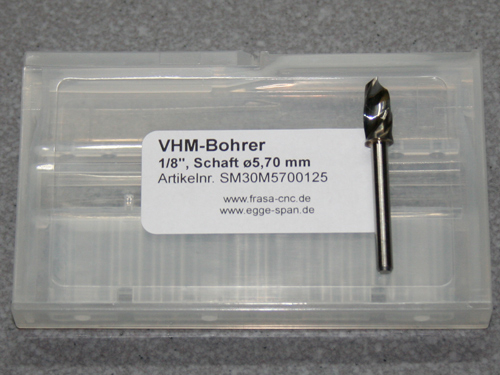 VHM-Bohrer mit 1/8 Schaft Ø 5.70mm