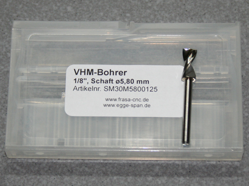 VHM-Bohrer mit 1/8 Schaft Ø 5.80mm