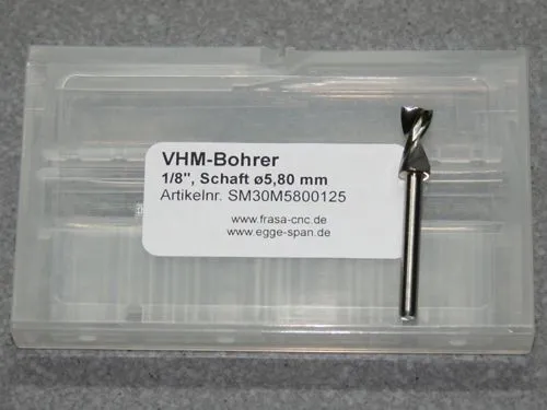 VHM-Bohrer mit 1/8 Schaft � 5.80mm