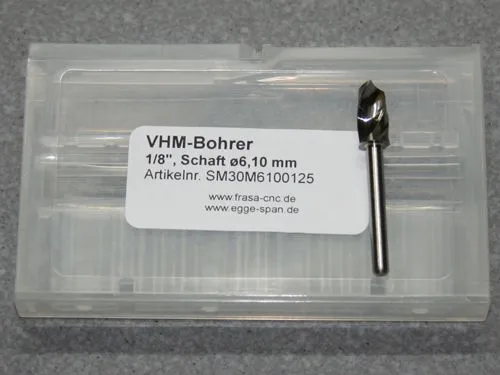 VHM-Bohrer mit 1/8 Schaft � 6.10mm