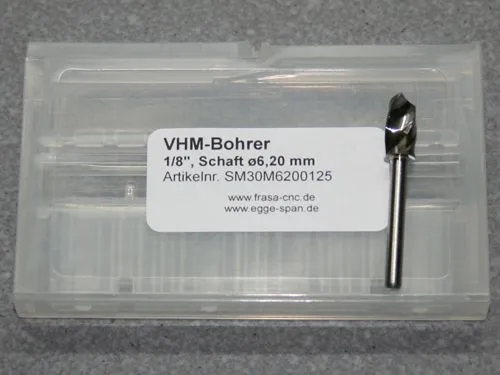 VHM-Bohrer mit 1/8 Schaft � 6.20mm