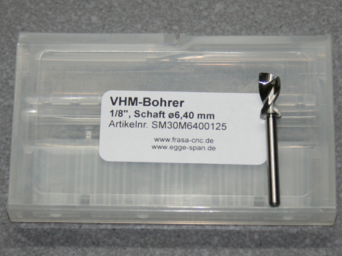 VHM-Bohrer mit 1/8 Schaft Ø 6.40mm