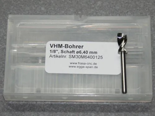 VHM-Bohrer mit 1/8 Schaft � 6.40mm