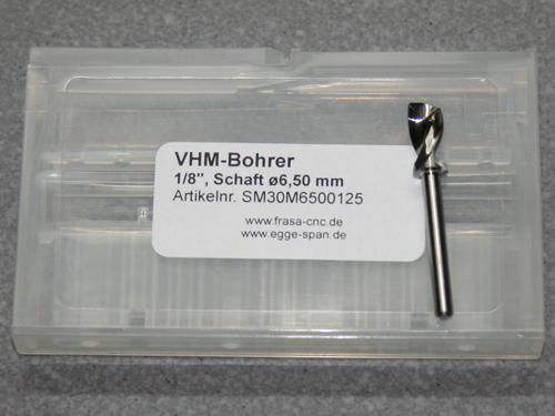 VHM-Bohrer mit 1/8 Schaft Ø 6.50mm
