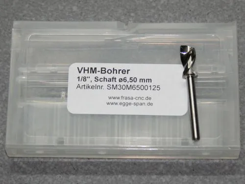 VHM-Bohrer mit 1/8 Schaft � 6.50mm