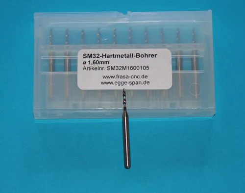SM 32 Hartmetall-Bohrer � 1.60mm