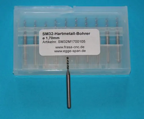 SM 32 Hartmetall-Bohrer � 1.70mm