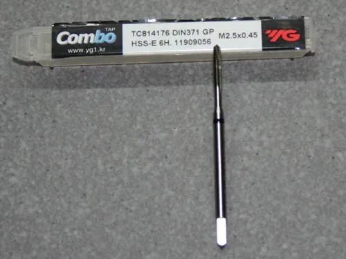 HSS-E, M2,5 Gewindebohrer ISO Gewinde DIN 13 f�r Aluminium