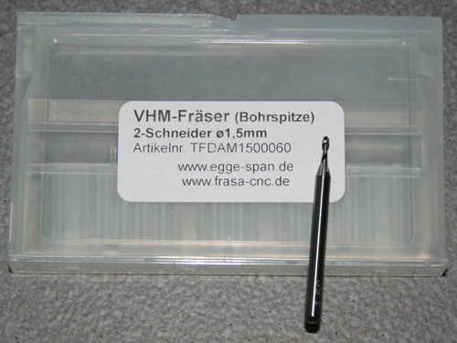VHM-Frser 2-Schneider - ALU -  Bohrsp.   1.50mm