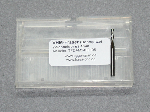 VHM-Frser 2-Schneider - ALU -  Bohrsp.   2.40mm