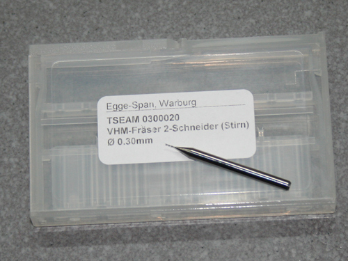 VHM-Frser 2-Schneider (Stirn)  0.30mm