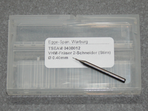 VHM-Frser 2-Schneider (Stirn)  0.40mm