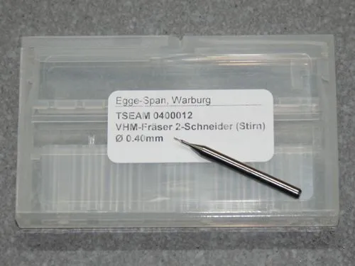 VHM-Fr�ser 2-Schneider (Stirn) � 0.40mm