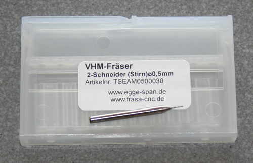 VHM-Frser 2-Schneider (Stirn)  0.50mm