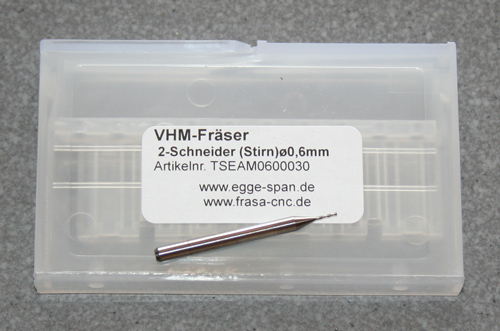 VHM-Frser 2-Schneider (Stirn)  0.60mm