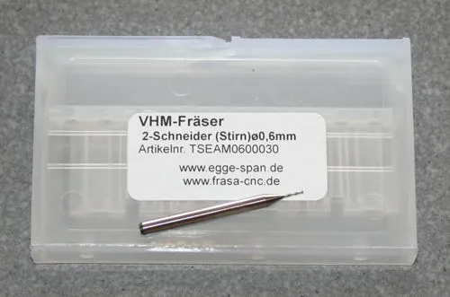 VHM-Fr�ser 2-Schneider (Stirn) � 0.60mm