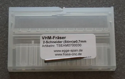 VHM-Fr�ser 2-Schneider (Stirn) � 0.70mm