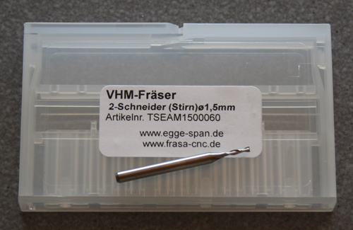 VHM-Frser 2-Schneider (Stirn)  1.50mm