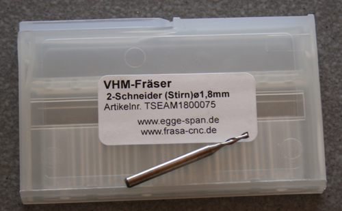 VHM-Frser 2-Schneider (Stirn)  1.80mm