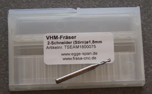 VHM-Fr�ser 2-Schneider (Stirn) � 1.80mm