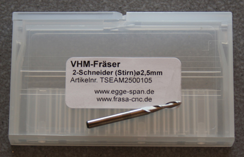 VHM-Frser 2-Schneider (Stirn)  2.50mm