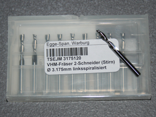 VHM-Frser 2-Schneider (Stirn)   3.175mm linksspiralisiert 