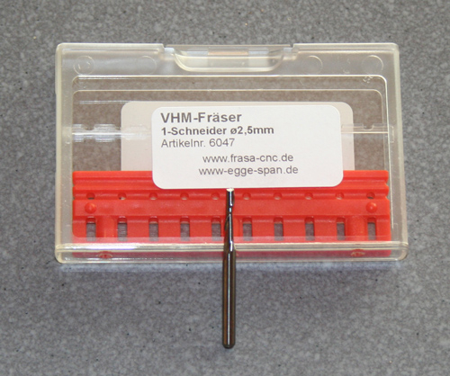 VHM-Fräser 1-Schneider 2,50mm