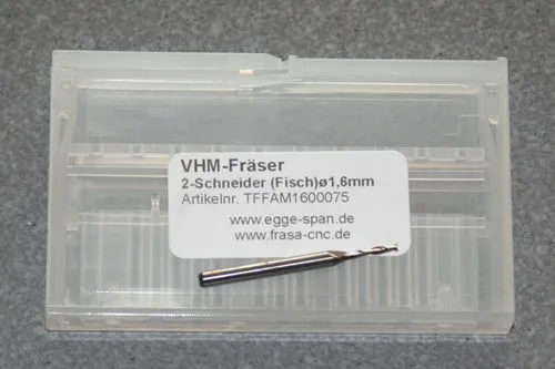 VHM-Fr�ser 2-Schneider (Fisch) � 1.60mm