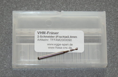 VHM-Fräser 2-Schneider (Fisch)  Ø 2.00mm