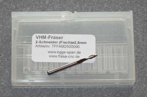 VHM-Fräser 2-Schneider (Fisch)  Ø 2.50mm