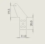 10 Ruderh�rner RH45 in 2,00 mm GFK schwarz