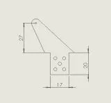 1 Kugelgelenk Ruderhorn RH55 M3 in 2,00mm GFK