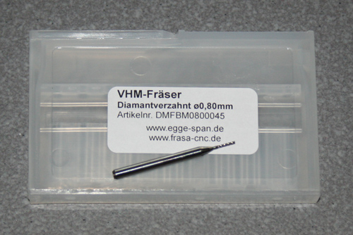 VHM-Fräser 2-Schneider ES  Ø 0.80mm 