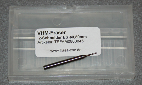 VHM-Fräser 2-Schneider Ø 0.50mm Stirn 