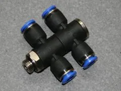 T-Verteiler-Einschraubverschraubung 1/8 6mm Schlauch.