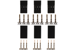 3 Paar Goldkontakt Stecker kompatibel mit JR