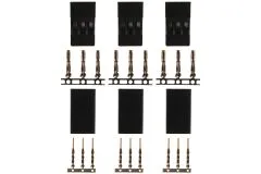 3 Paar Goldkontakt Stecker kompatibel mit JR