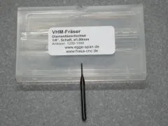 VHM Fr�ser 1,00 mm diamantverzahnt, diamantbeschichtet, CFK, GFK