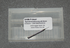 VHM-Fräser mit Spiralverzahnung Ø 0.50mm