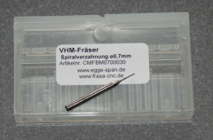 VHM-Frser mit Spiralverzahnung  0.70mm