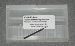 VHM-Frser mit Spiralverzahnung  0.80mm