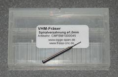 VHM-Fräser mit Spiralverzahnung Ø 1.00mm