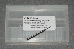 VHM-Frser mit Spiralverzahnung  1.00mm